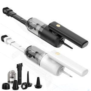 180° inflator foldable suction portable air duster with led light