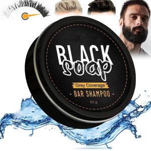 black shampoo bar soap for men hair and beard repair soap bar for long term damage control and darke,whit,brown,men's hair care