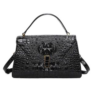 hot sales modern design fashion alligator tote bag with cross body shoulder bag leather bag for women crocodile