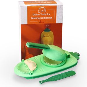 2 in 1 manual dumpling maker press, dumpling skin maker machine, empanada maker press, multifunctional diy manual dumpling press mold set