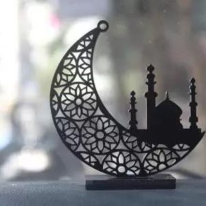 acrylic moon wit masjid stand