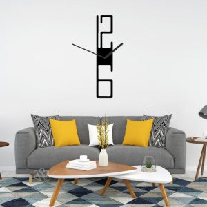 vertical time 3d wall clock