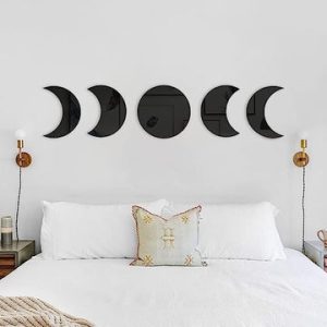 acrylick home wall decor moon phase set