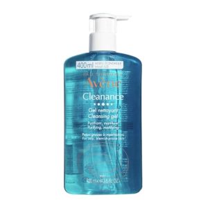 eau thermale avène cleanance cleansing gel soap free cleanser for face and body for blemish prone skin 13.5 fl.oz.