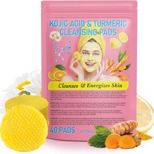 turmeric & kojic cleansing pads for face