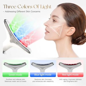 rechargeable led facial and neck massager