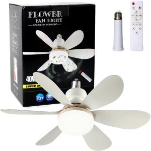 small socket fan light with remote control