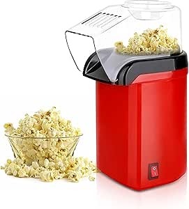 mini home popcorn maker with measuring cup and removable lid