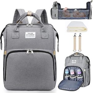 portable folding crib diaper bag multi function