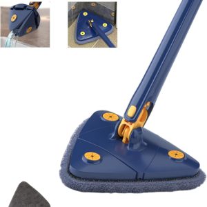 360 degree rotatable adjustable triangle cleaning mop