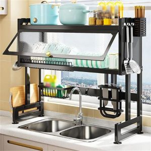 kitchen sink shelf with cabinet door