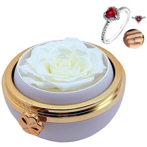 rose shaped jewelry storage