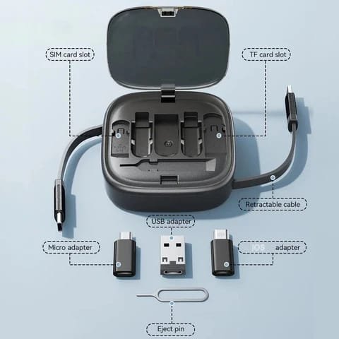 customized design 3 in 1 retractable charging cable usb c to usb adapter otg kit with data transfer card slot phone holder customized design 3 in 1 retractable charging cable usb c to usb adapter otg kit with data transfer card slot phone holder