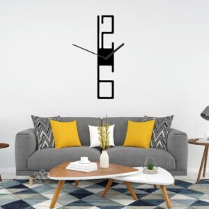 vertical time 3d wall clock