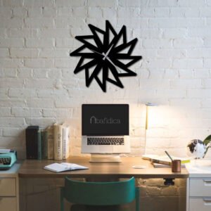 edgy strips 3d wall clock / black / golden / silver / 30 x 30 cm