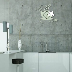 coffee time acrylic wall clock 20 x 20 inch