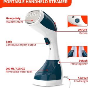 1500 watt portable handheld garment steamer