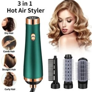 multifunctional 3 in 1 hair dryer brush with replaceable combs