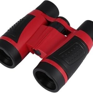 red binoculars