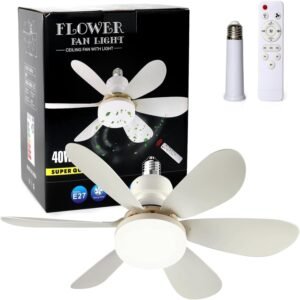 small socket fan light with remote control