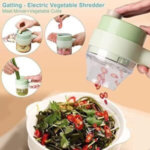 multipurpose 4 in 1 handheld electric vegetable cutter