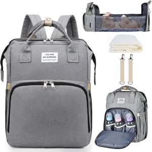 portable folding crib diaper bag multi function