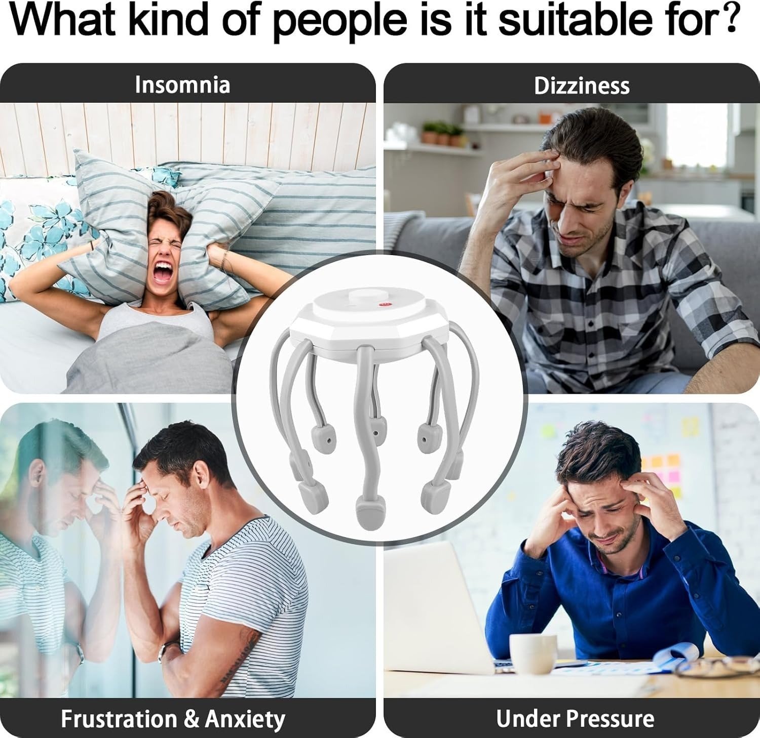 hair scalp massager with 8 vibrating contacts hair scalp massager with 8 vibrating contacts