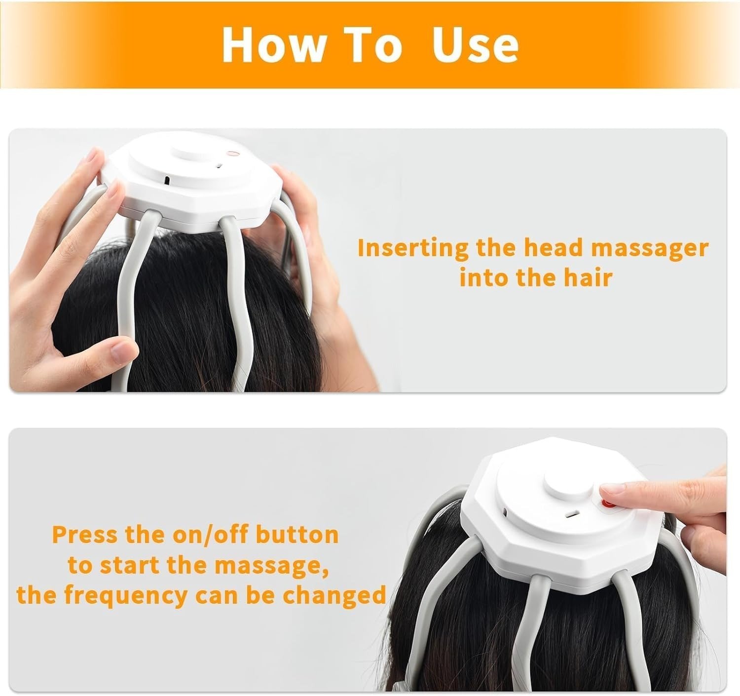 hair scalp massager with 8 vibrating contacts hair scalp massager with 8 vibrating contacts