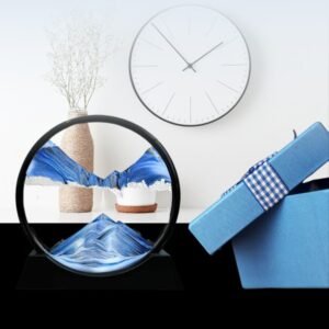 blue hourglass decor