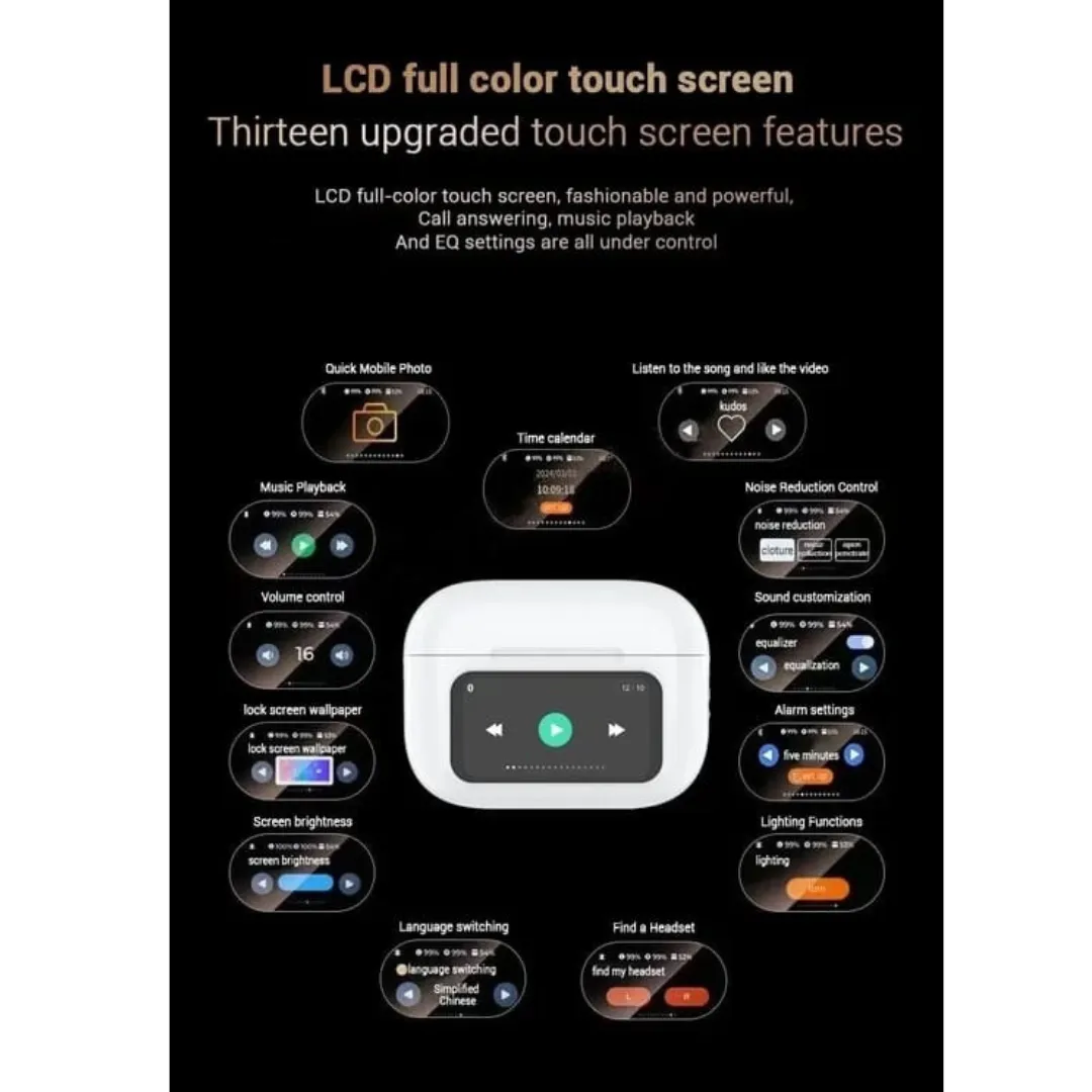 wireless bluetooth earphones with touch screen wireless bluetooth earphones with touch screen