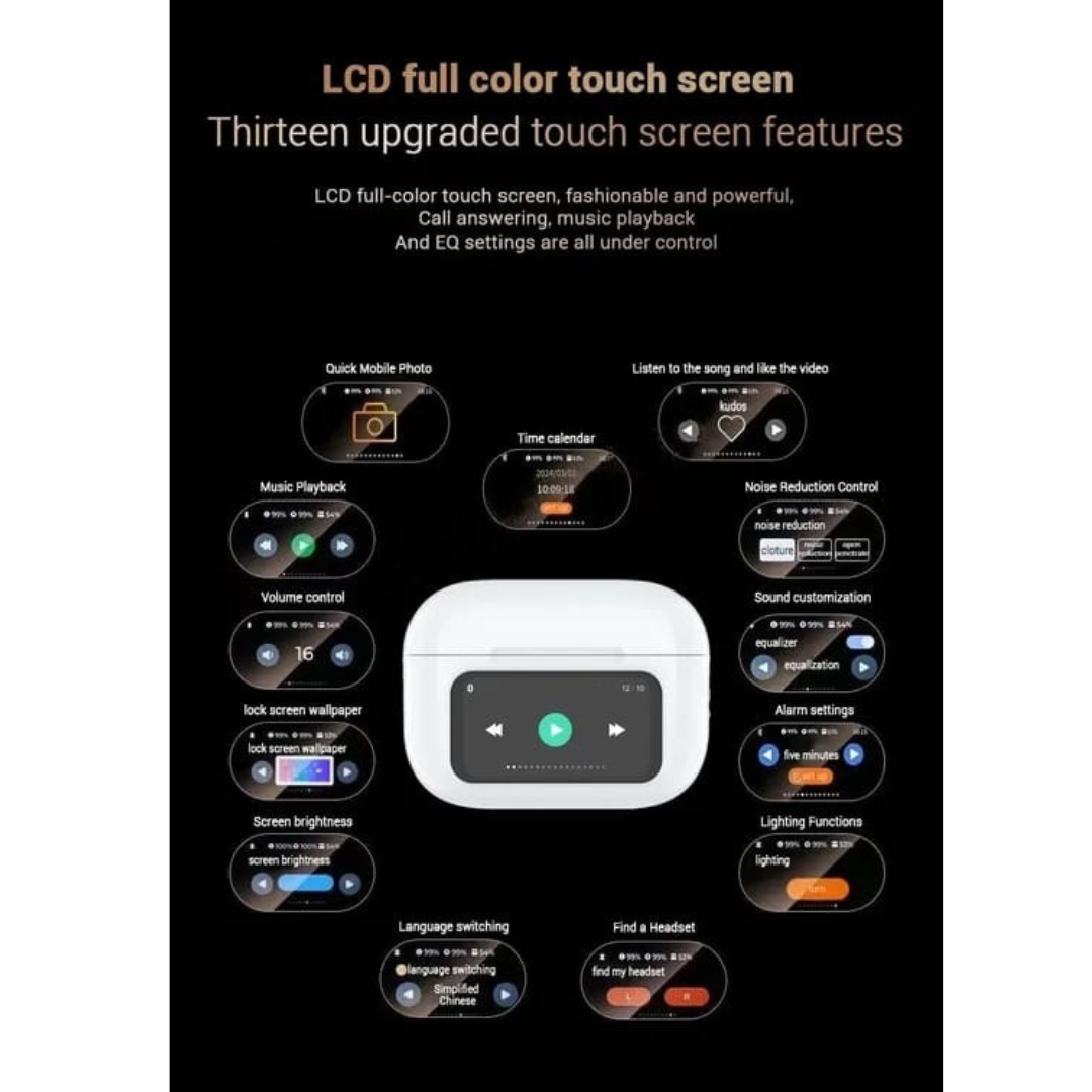 wireless bluetooth earphones with touch screen wireless bluetooth earphones with touch screen